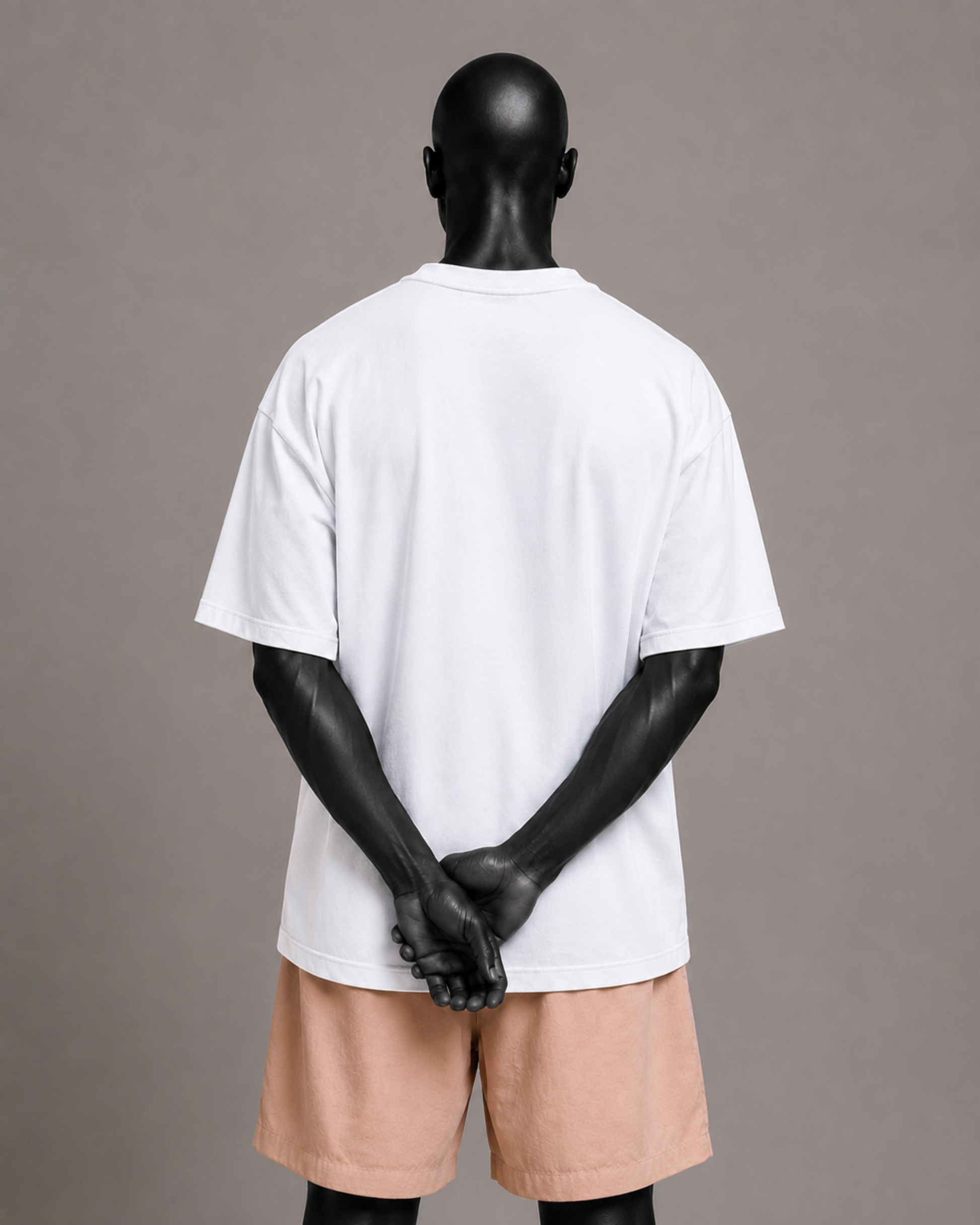 Camiseta oversized masculina Básica Branca — vista de frente