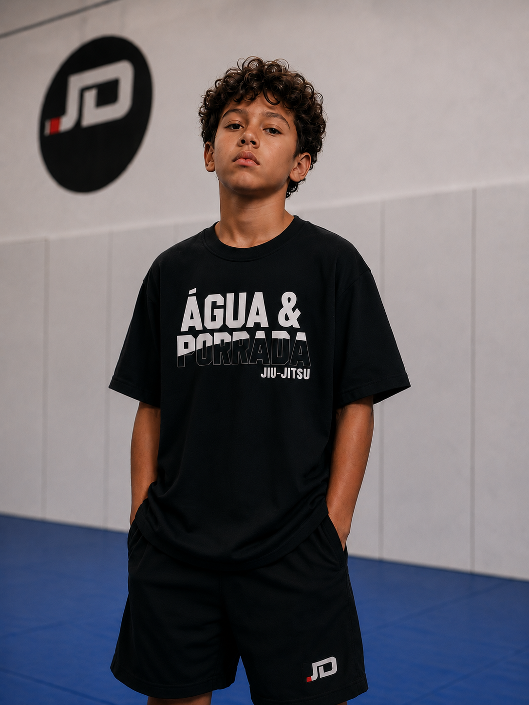 Camiseta oversized masculina Agua e Porrada KIDs — detalhe 1