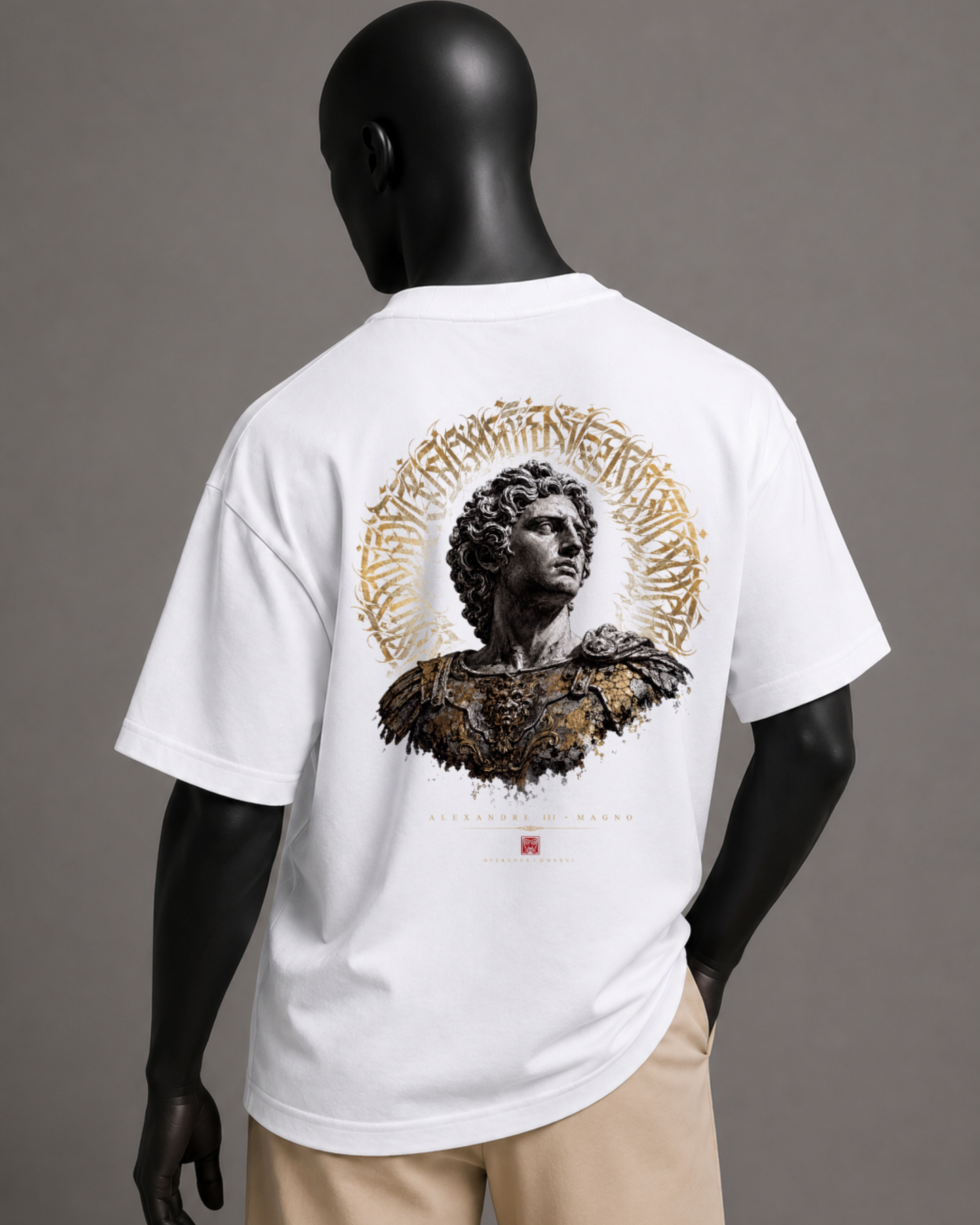 Camiseta oversized masculina Alexandre Magno MOTUS — detalhe 1