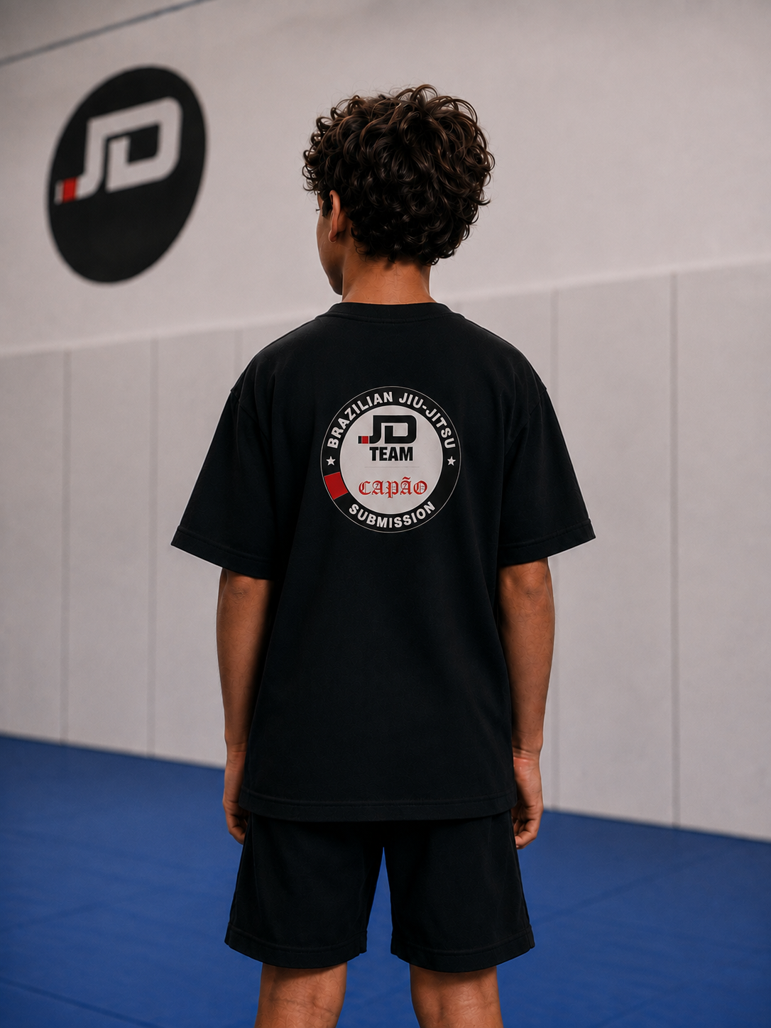 Camiseta oversized masculina Agua e Porrada KIDs — detalhe 2