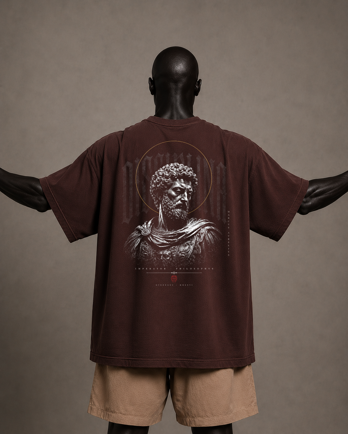 Camiseta Oversized Masculina Marco Aurélio — DISCIPLINA
